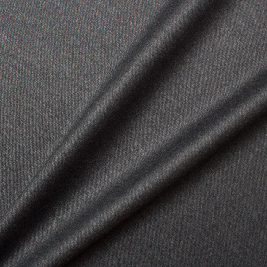 Deep Grey Superfine 'Emotion' Pure Wool Suiting (A 3m Piece)