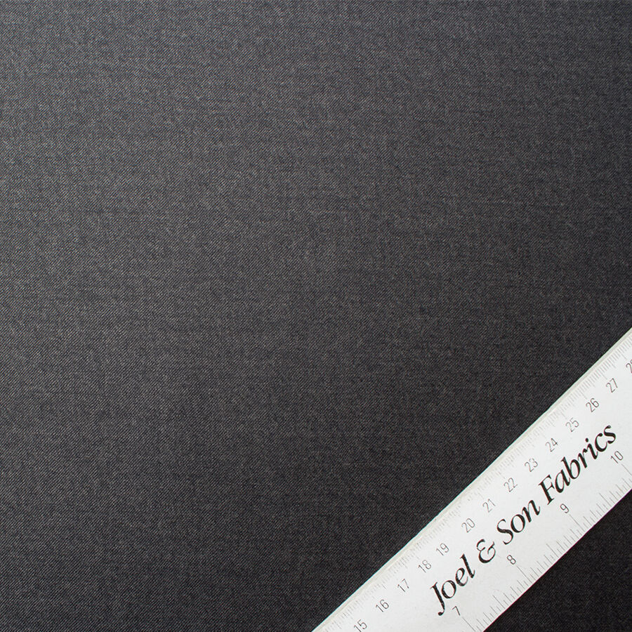 Deep Grey Superfine 'Emotion' Pure Wool Suiting (A 3m Piece)