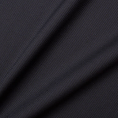 Midnight Blue & Black Merino Wool Suiting