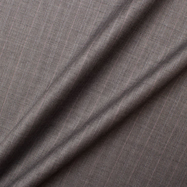 Grey Superfine Pinstripe 'Emotion' Pure Wool Suiting (A 2.40m Piece)