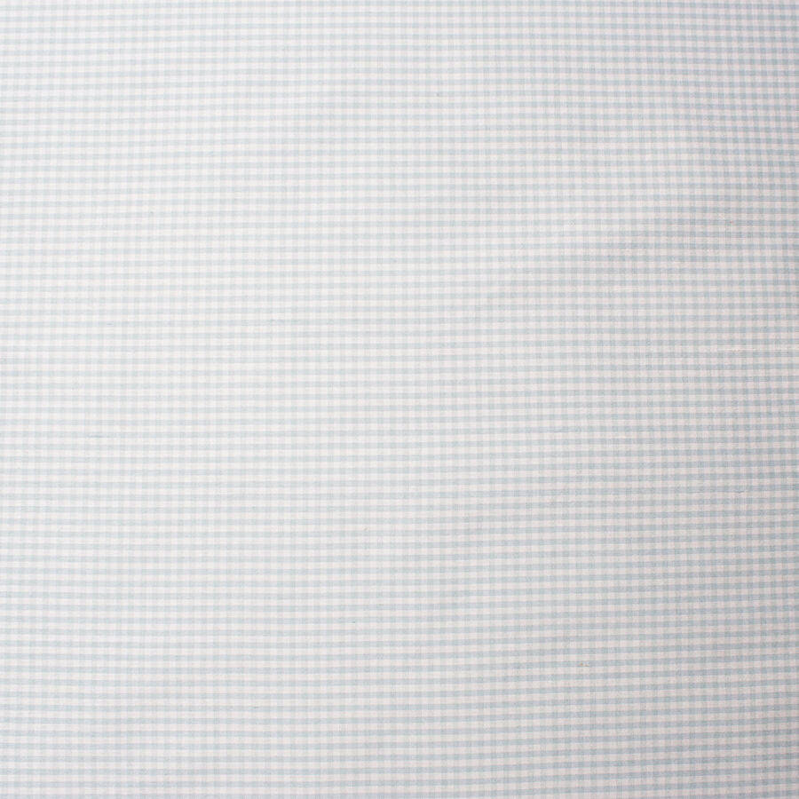 Pale Blue & White Checkered Silk