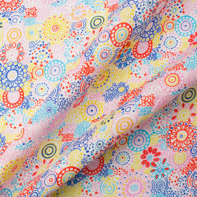 Multi-Coloured Geometric Printed Linen