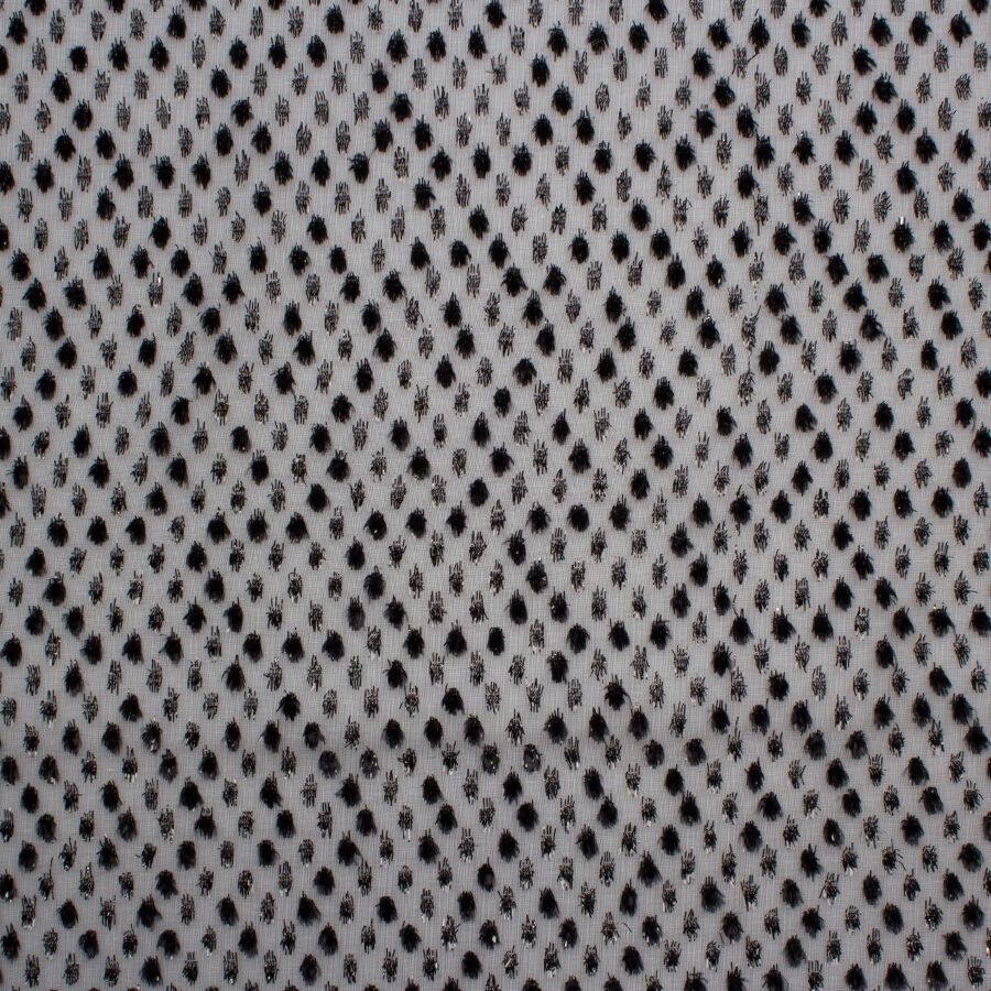 Black Metallic Chiffon