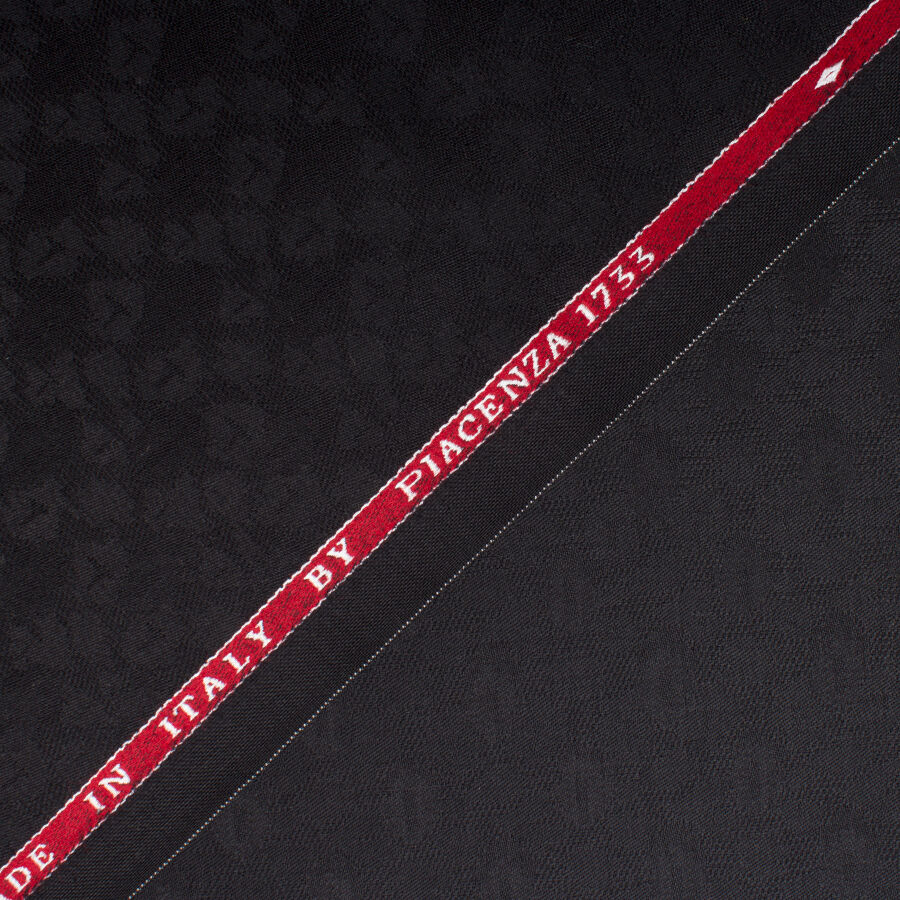 Black Superfine 'Emotion' Pure Wool Suiting