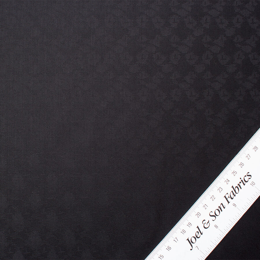 Black Superfine 'Emotion' Pure Wool Suiting