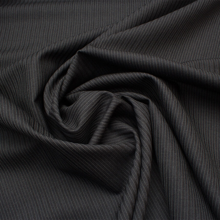 Two-Tone Grey Pinstripe Super 120s Pure Wool (A 2.25m Piece)