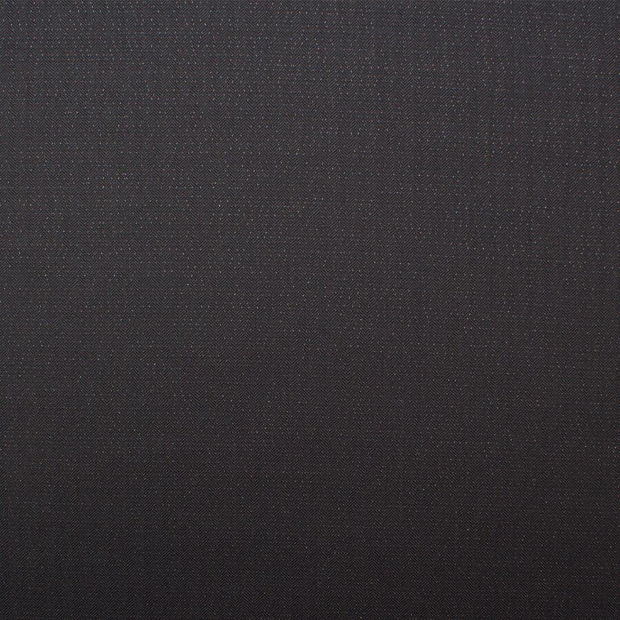 Black Herringbone Jacquard Metallic Wool (A 3m Piece)