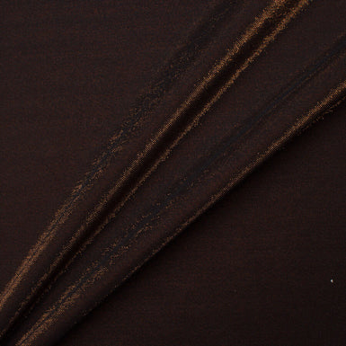 Chocolate Brown Metallic 'Fantasy' Jersey