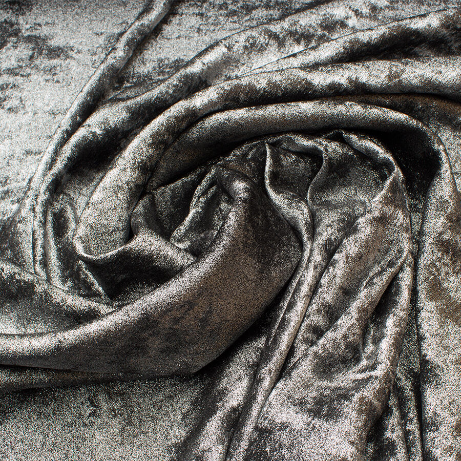 Dark Silver Grey Laminated Microfibre