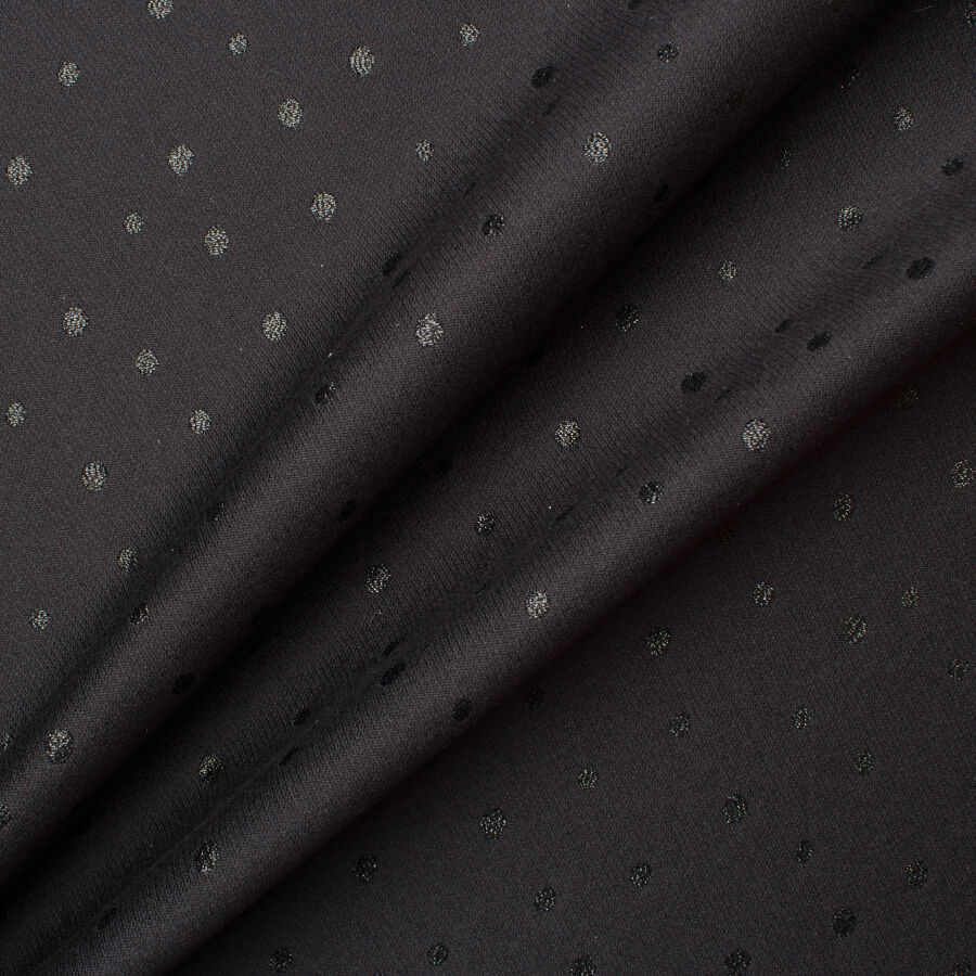 Black Metallic Spotted Viscose Blend