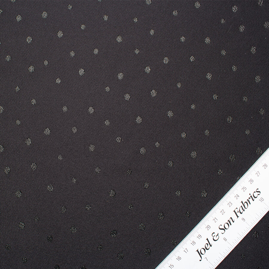 Black Metallic Spotted Viscose Blend