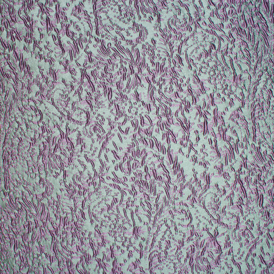 Purple & Green Metallic Blistered Cloqué