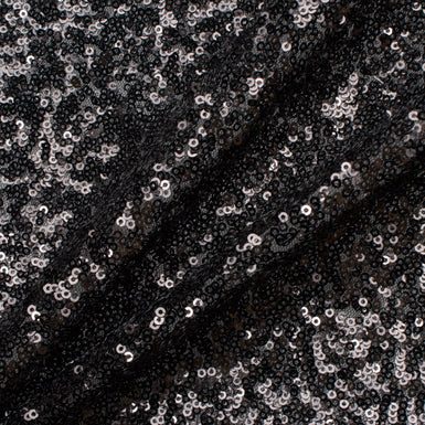 Black Mini Sequinned Stretch Tulle