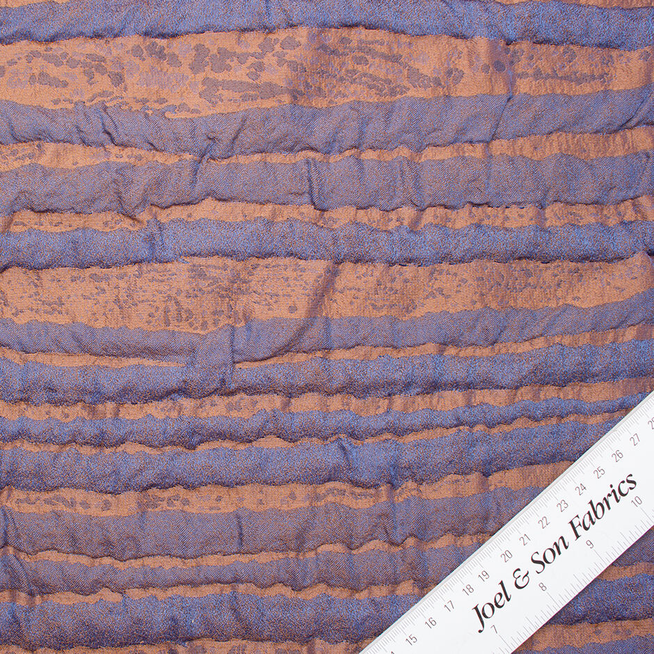 Lavender & Rust Wool Blend Brocade