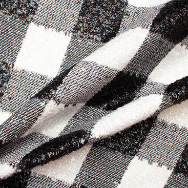 Monochrome Checkered Metallic Wool