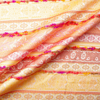 Red & Yellow Embroidered Brocade (A 2.70m Piece)