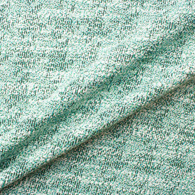 Mint Green Melange Wool Blend Jersey