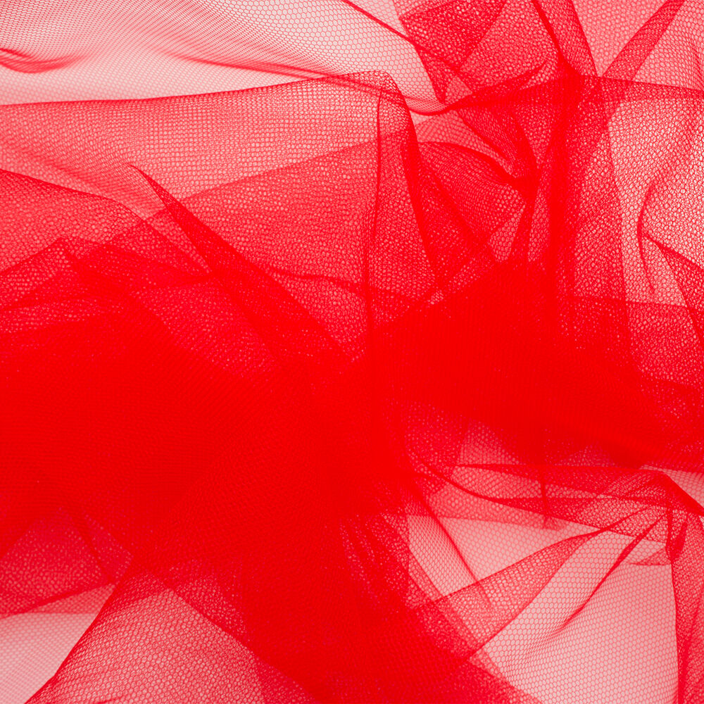 Bright Red Illusion Tulle