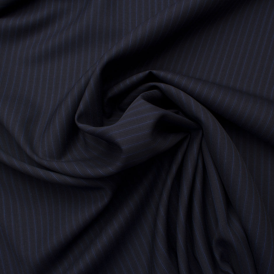 Midnight Blue Trofeo Superfine Wool Suiting (A 2m Piece)