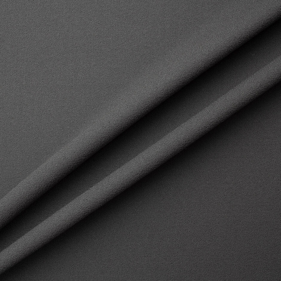 Grey Single Wool Crêpe | Luxury Wool