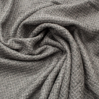 Mid Grey Lurex Wool Blend Bouclé