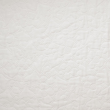 Off-White Floral Cotton Blend Piqué