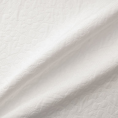 Off-White Floral Cotton Blend Piqué