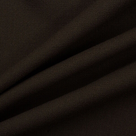 Dark Brown Double Wool Crêpe