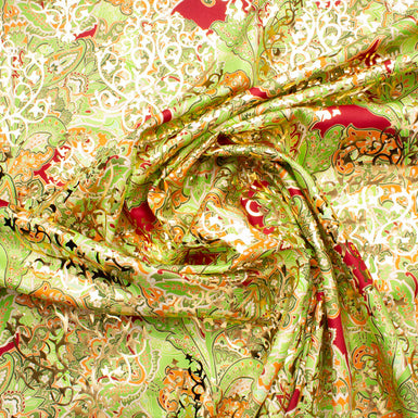 Lime Green Printed Laminated Cotton (A 1.40m Piece)