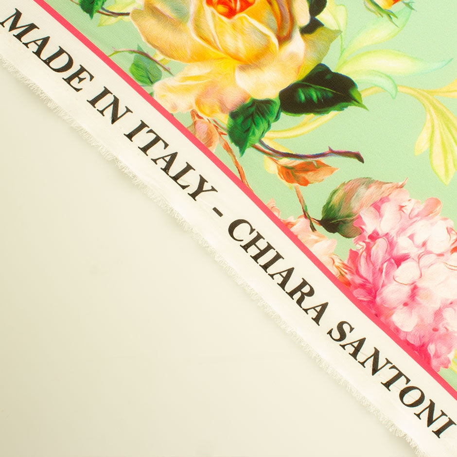 Multi Floral Printed Green Pure Organic Corn