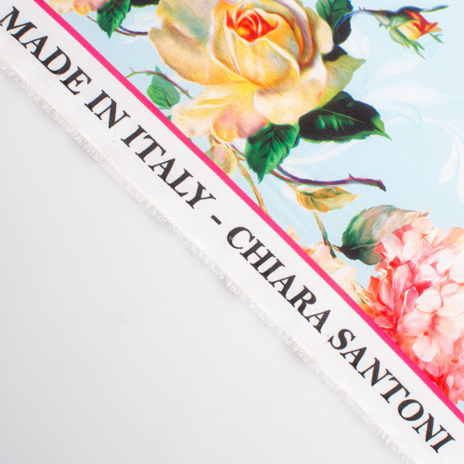 Multi Floral Printed Blue Pure Organic Corn