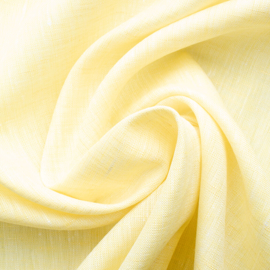 Soft Yellow Two-Tone Handkerchief Linen
