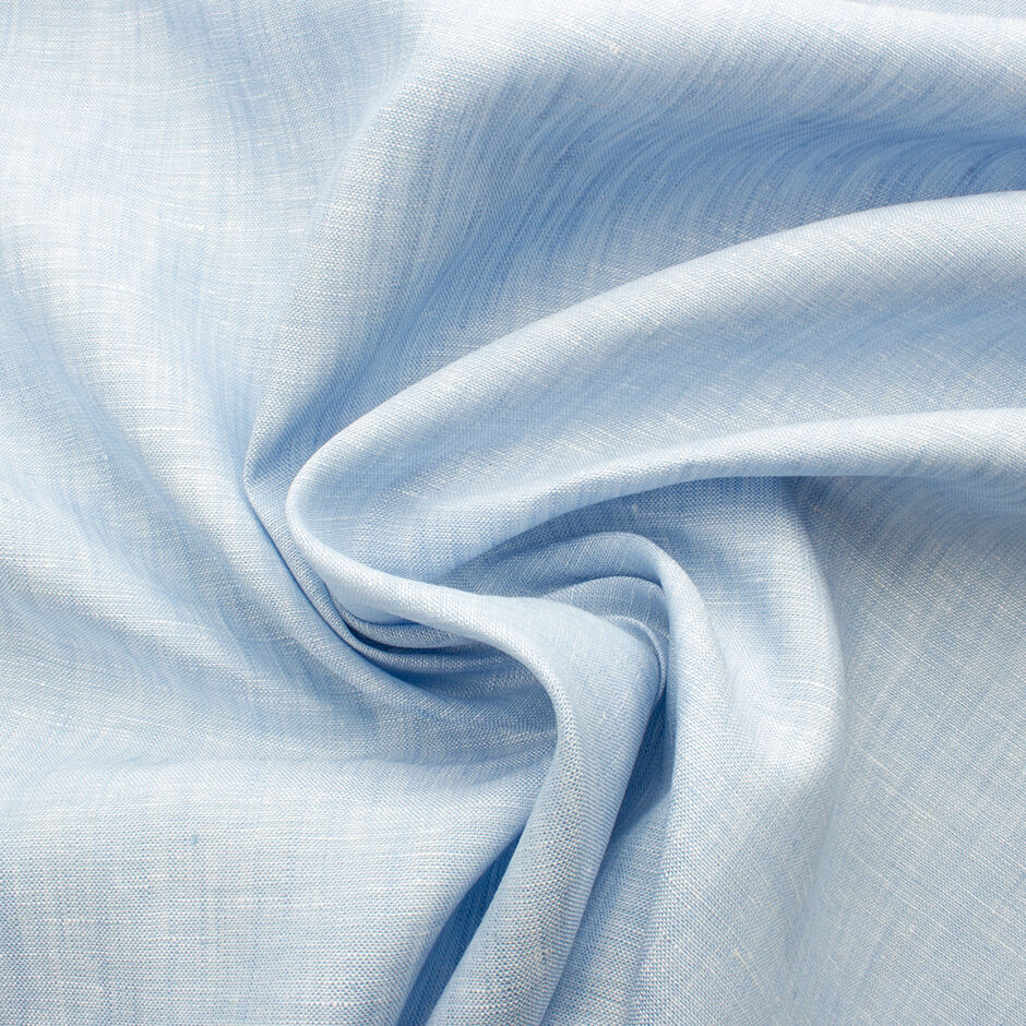 Light Blue Two-Tone Handkerchief Linen