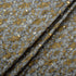 Gold Leaf Printed Grey Silk Metallic Jacquard