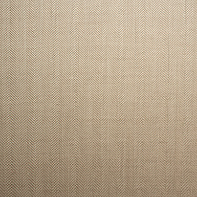 Brown & Ivory Herringbone Wool & Silk Suiting Fabric