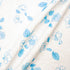 Turquoise Floral Printed Microfibre Piqué Fabric