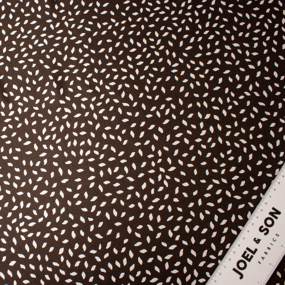 Turquoise Anchor Printed Brown Pure Silk Twill