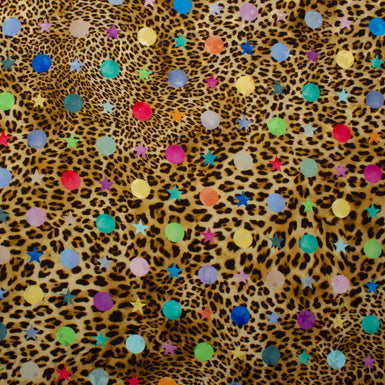 Stars & Spots Animal Print Silk Jacquard Fabric