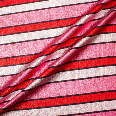 Candy Striped Silk Chiffon Lamé