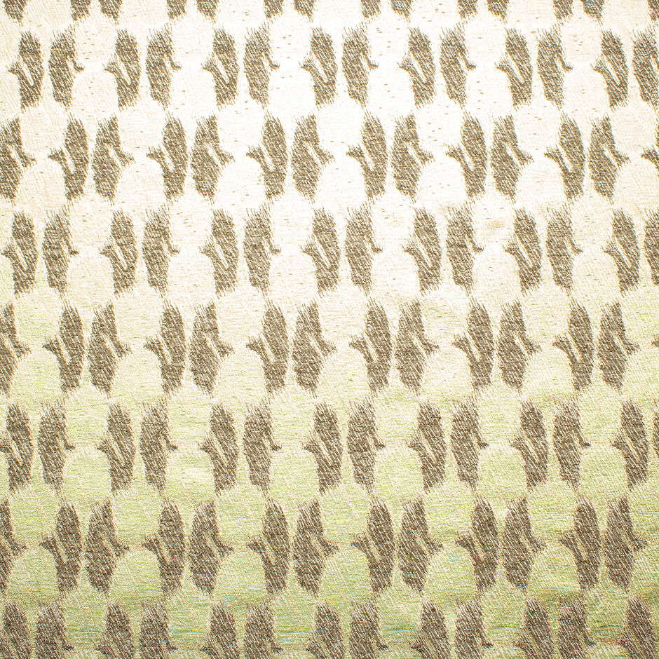 Mint Green & Stone Metallic Jacquard Brocade (A 3.50m Piece)