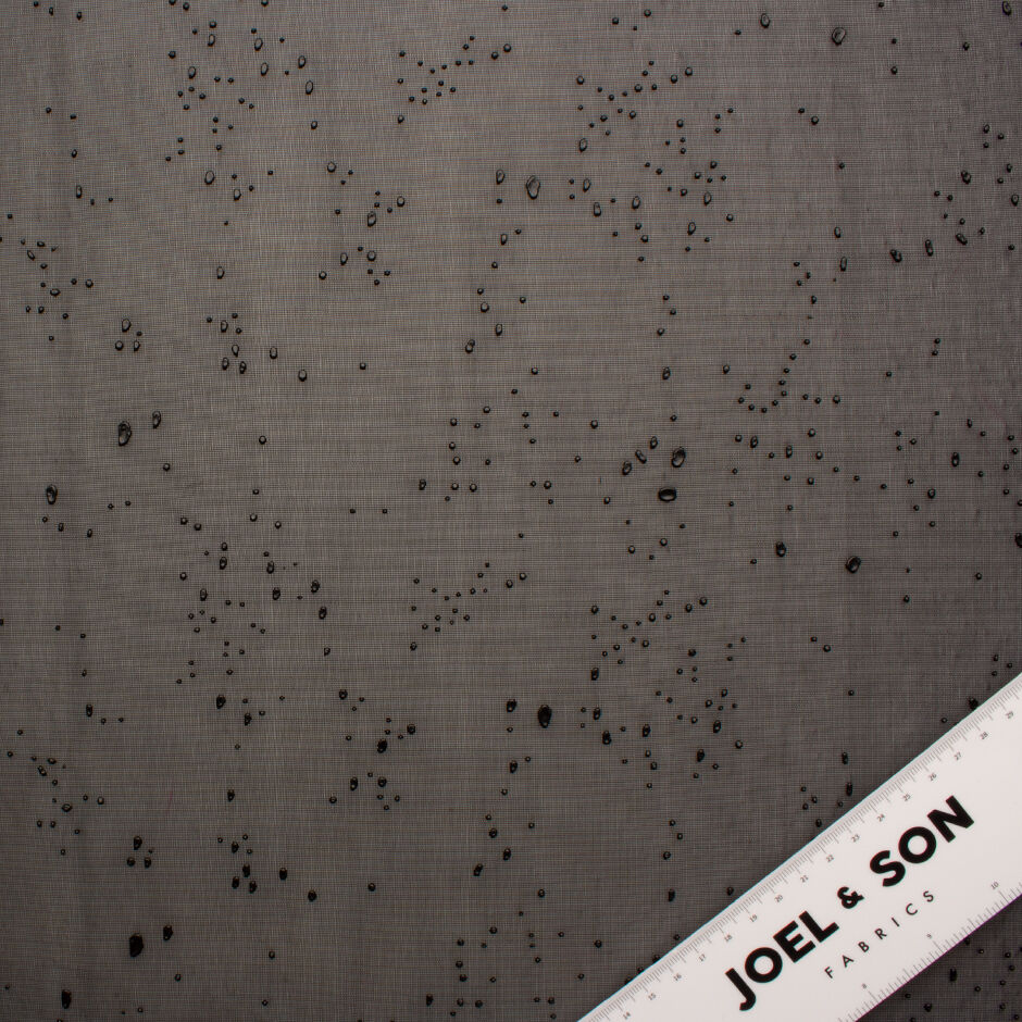 Black Nylon Jersey With Rubber Droplets