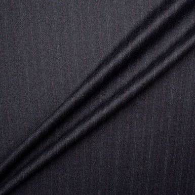 Ink blue Pinstriped Heritage Superfine Wool Suiting