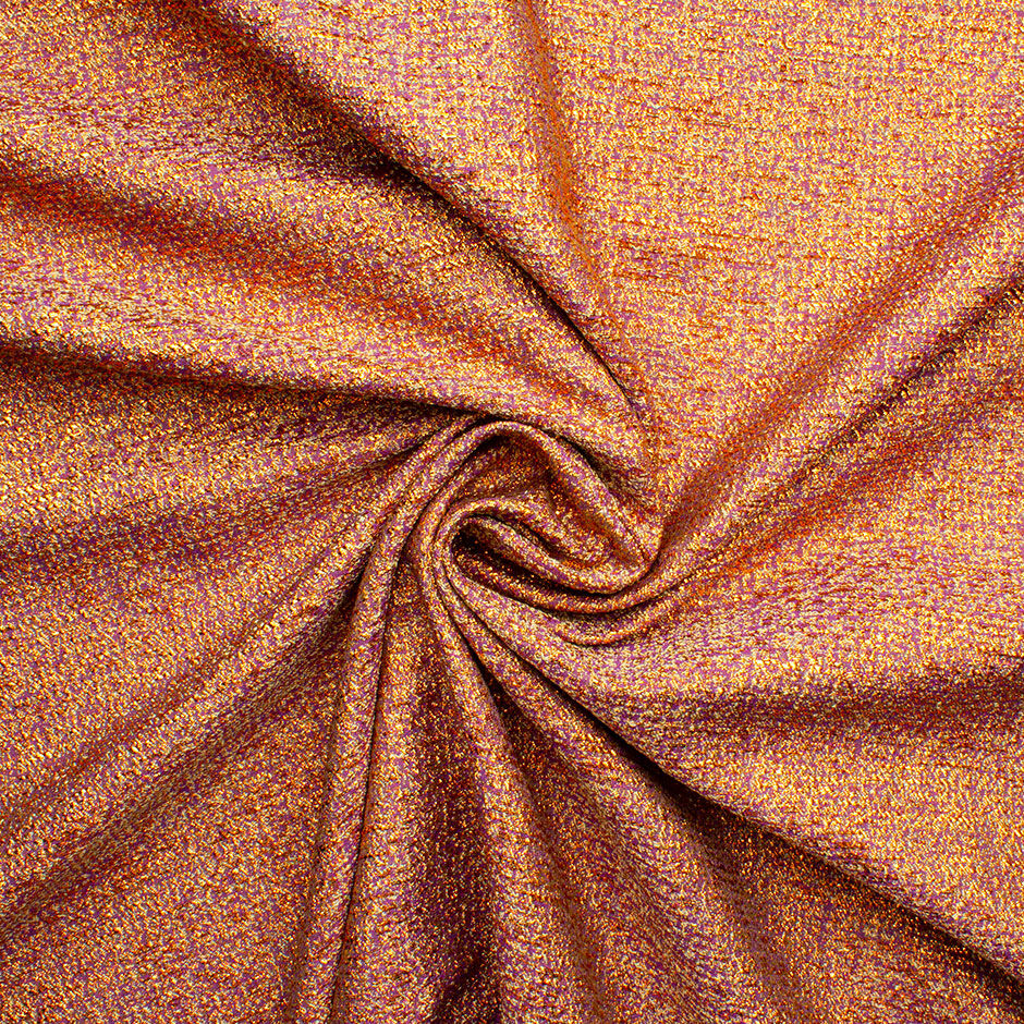 Candy Pink & Dark Gold Metallic Cloqué
