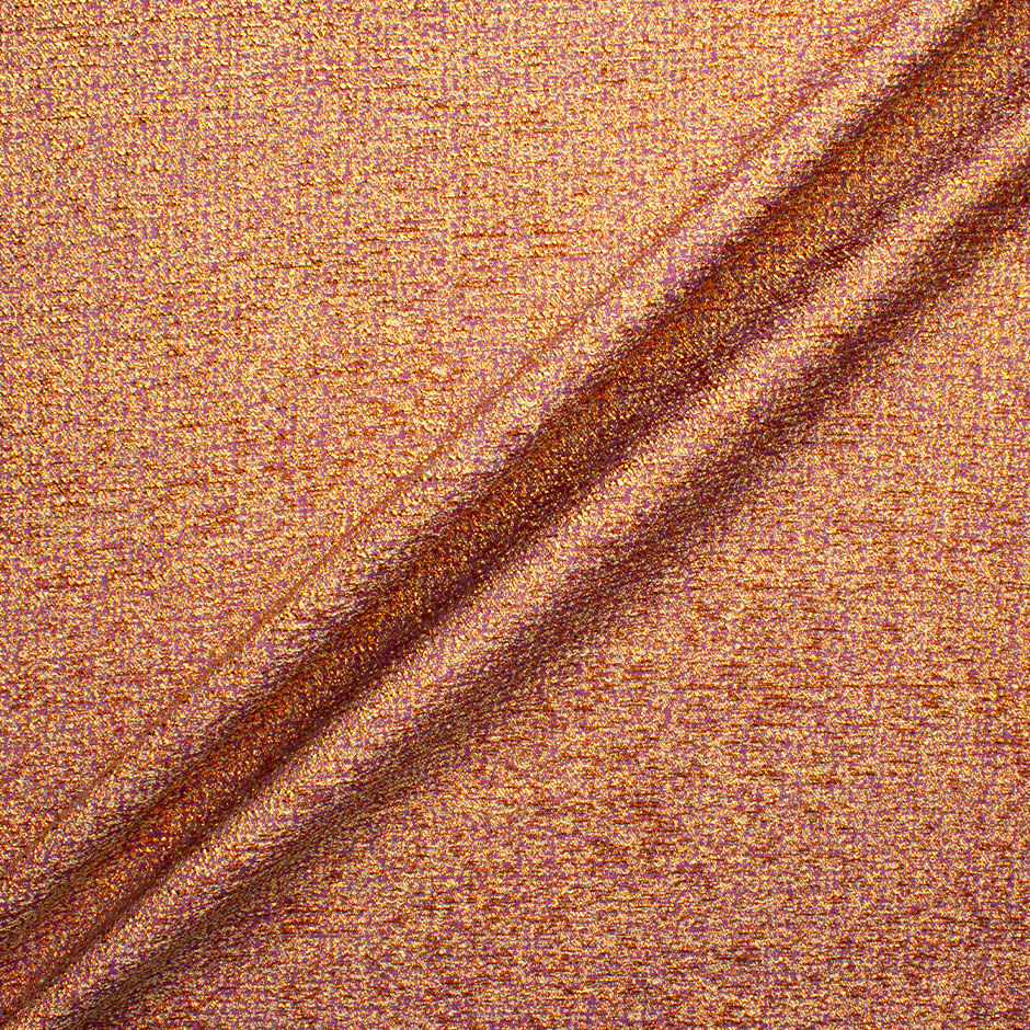 Candy Pink & Dark Gold Metallic Cloqué