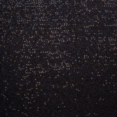 Sequin Embellished Midnight Blue Bouclé Fabric