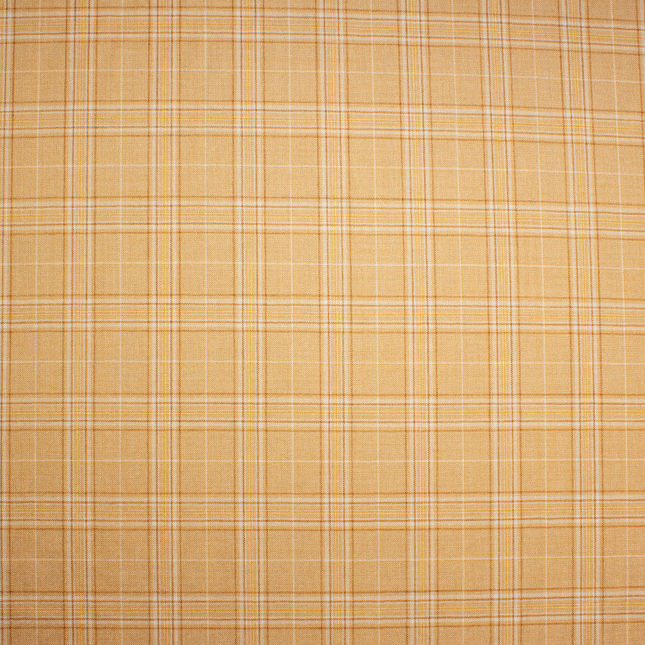 Soft Camel Checkered Cashmere & Silk Blend Suiting