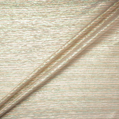 Pastel Coloured Striped Metallic Silk Lamé