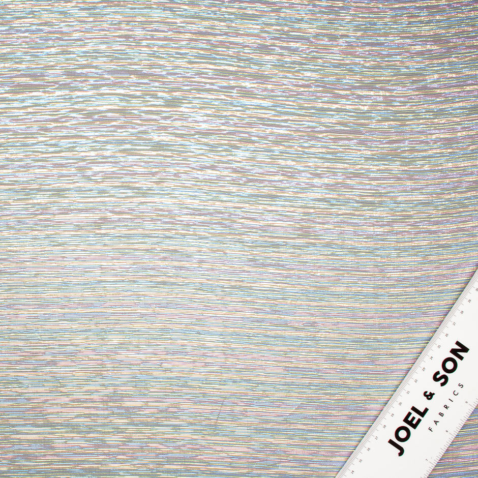 Multi Pastel Striped Metallic Lamé