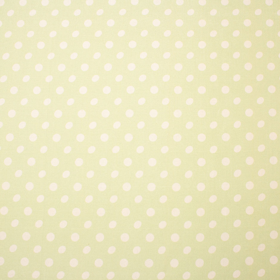 White Spotted Pale Green Silk Shantung