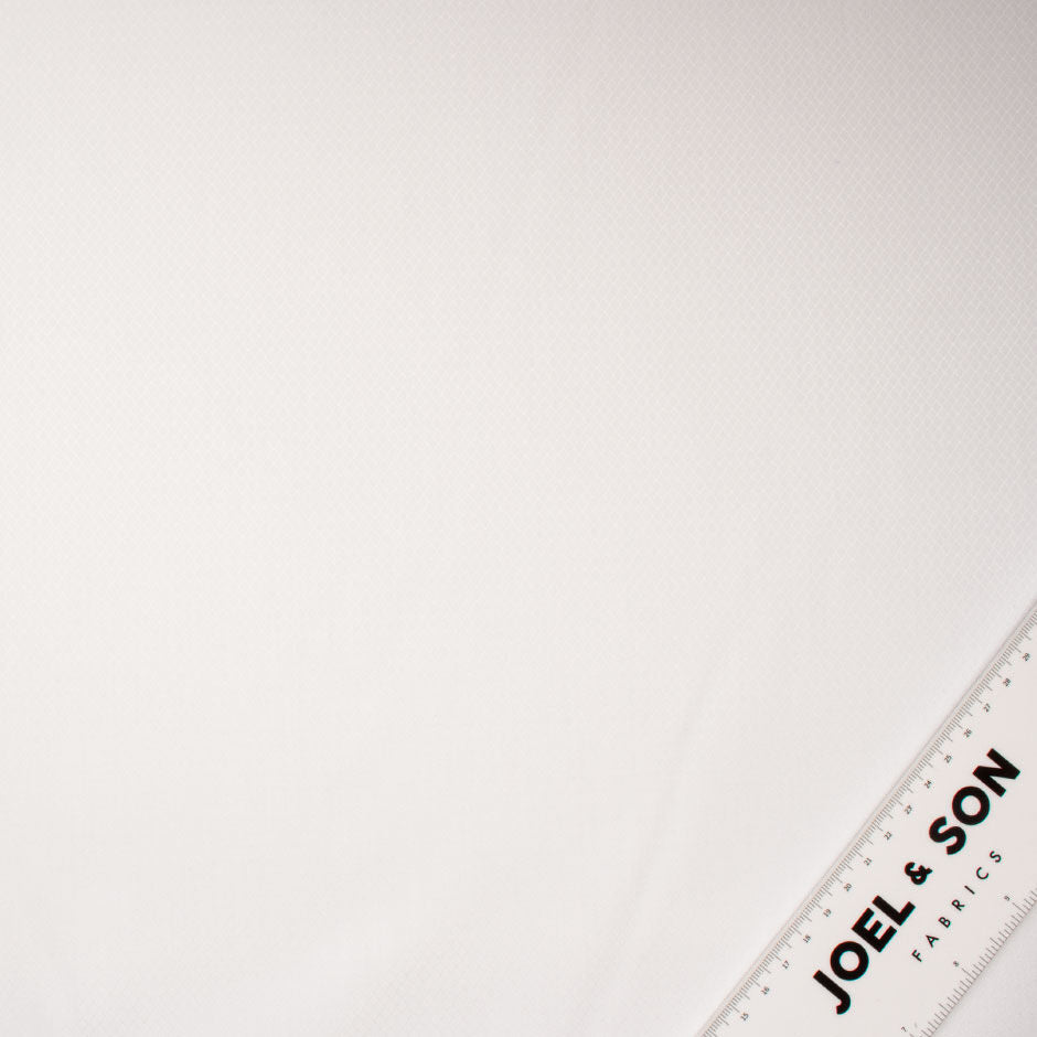 Diamond Jacquard White Pure Cotton Shirting